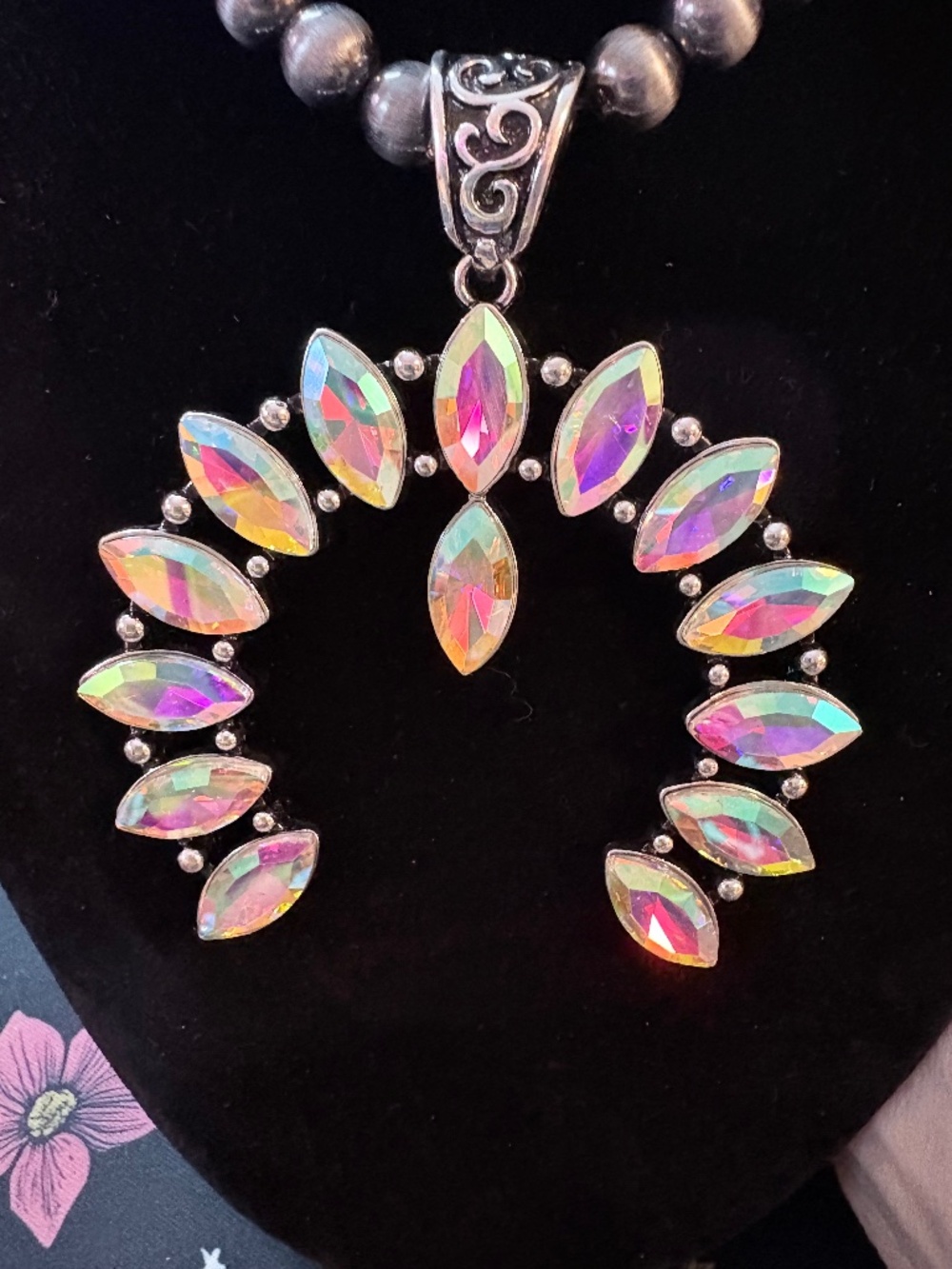 Aurora Borealis Navajo Pearl Necklace
